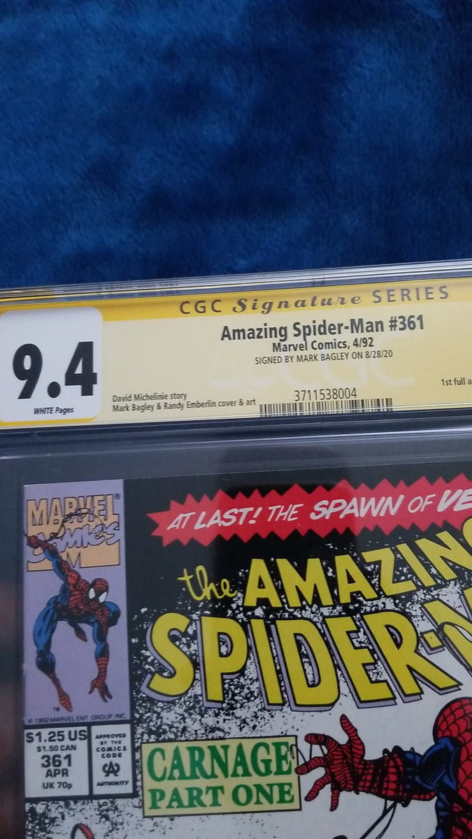 Amazing Spider-Man 2024 361 CGC 8.0 Signed by Mark Bagley