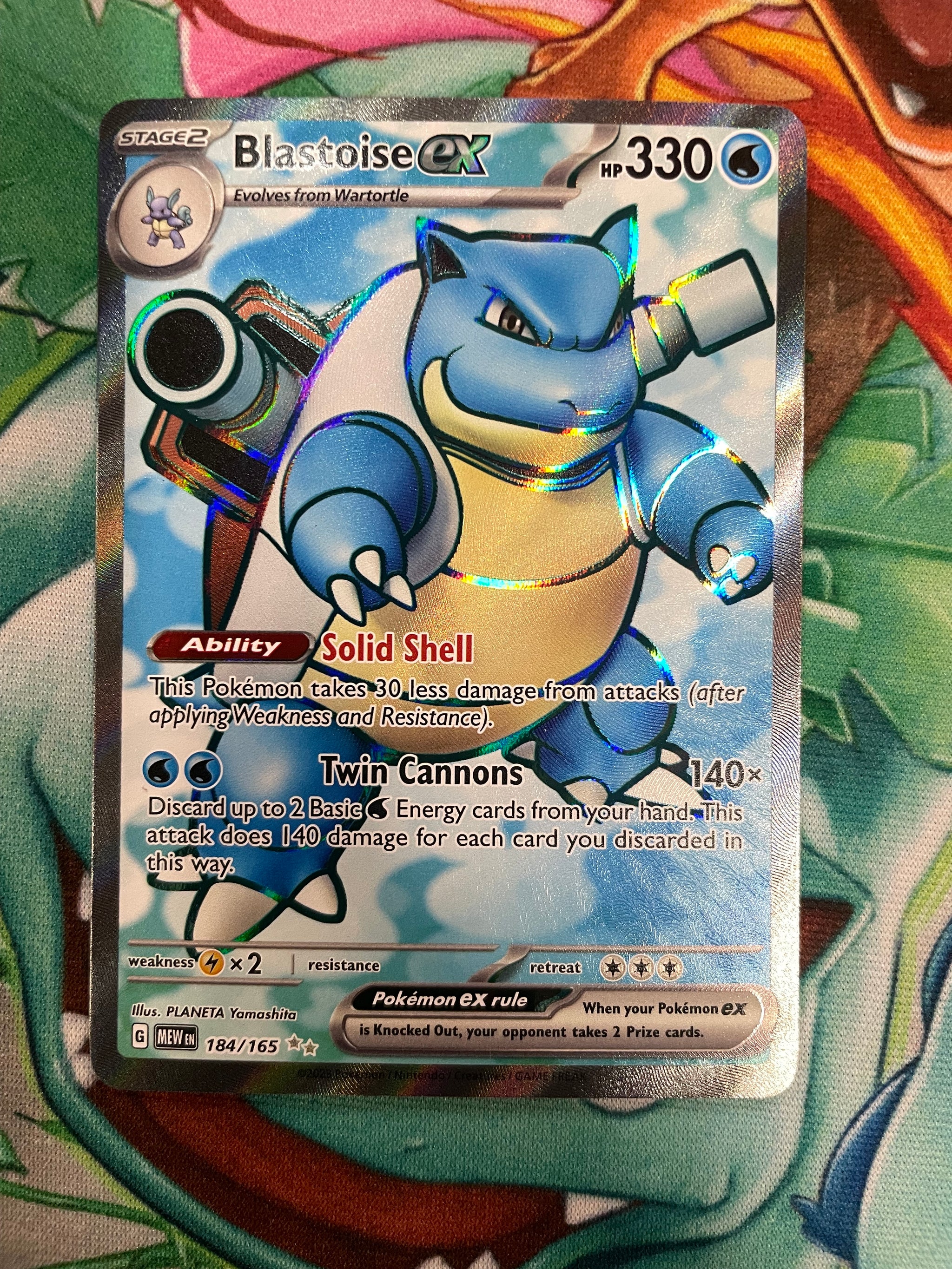 NM)Pokemon 151 Scarlet &Violet Blastoise EX Full Art 184/165 English 3-Bit Games NM)Pokemon 151 Scarlet &Violet Blastoise EX Full Art 184/165 English 3-Bit Games