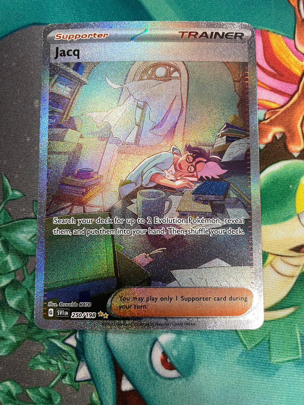 NM) Pokemon TCG Jacq Alt Art 250/198 Scarlet and Violet Special Illus 3-Bit Games NM) Pokemon TCG Jacq Alt Art 250/198 Scarlet and Violet Special Illus 3-Bit Games