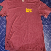 Load image into Gallery viewer, (BURGUNDY)THE SHOP LOGO GAMER TEE
