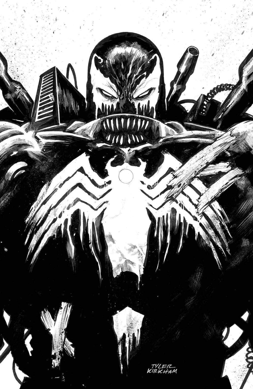 Venom #26 Street Level Hero Exclusive Ink Variant Cover by Tyler Kirkham
